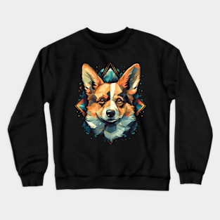 Geometric Corgi - Retro Crewneck Sweatshirt